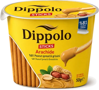 Dippolo Arachide 50 g dip & sticks cup