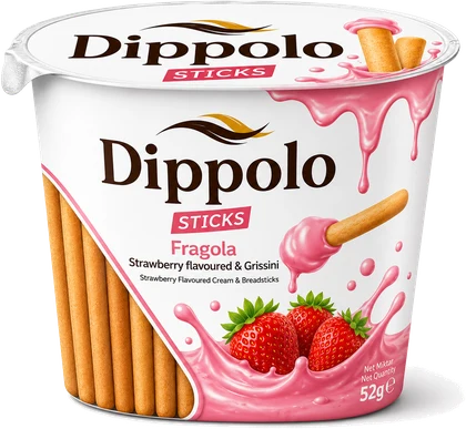 Dippolo Fragola 52 g dip & sticks cup