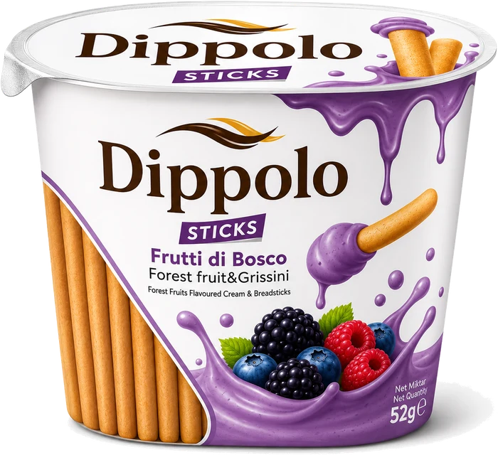 Dippolo Frutti di Bosco dip & sticks cup