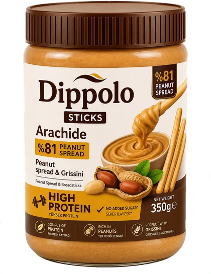Dippolo Arachide 81% peanut spread, 350 g jar