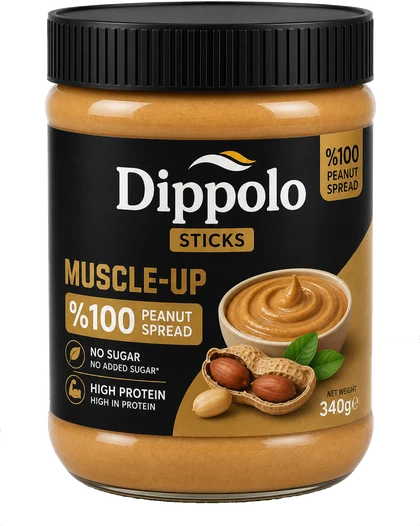 Dippolo Muscle-Up 100% peanut spread jar